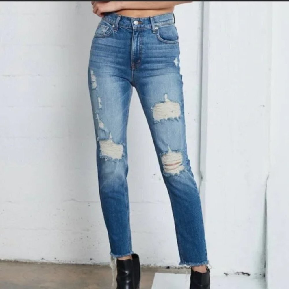 Revice‎ Uptown Roadtrip Distressed High Rise Jeans